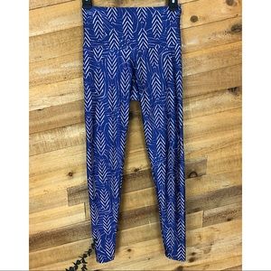 ONZIE Blue Printed Workout Leggings